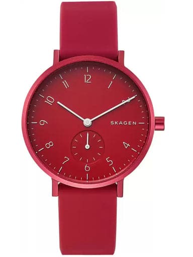 Skagen Aaren Kulor Red Silicone Unisex Watch - Kamal Watch Company