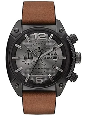 Diesel Men's Overflow Chronograph Brown Leather Watch - Kamal Watch Company
