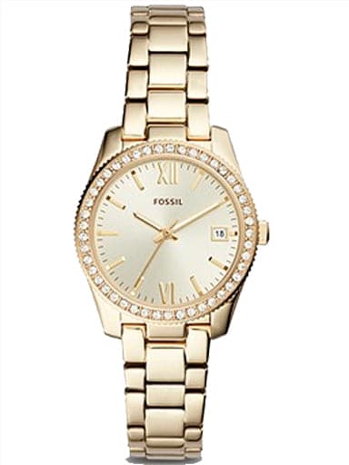 Fossil Scarlette Three-Hand Date Gold-Tone Stainless Steel Watch - Kamal Watch Company