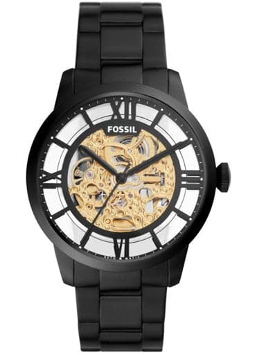 Fossil 44mm Townsman Automatic Black Stainless Steel Watch ME3197 - Kamal Watch Company