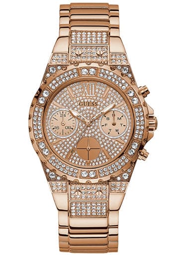GUESS Women's Analog Watch with Stainless Steel Strap, Rose Gold - Kamal Watch Company