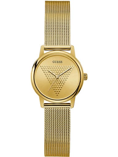 Womens MICRO IMPRINT Champagne Dial Stainless Steel & Mesh Analogue Watch - Kamal Watch Company