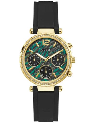 Womens SOLSTICE Animal Print Dial Silicone Analogue Watch - Kamal Watch Company