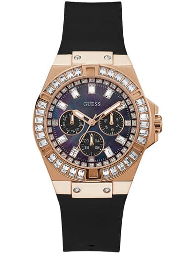 Womens VENUS Black Dial Silicone Analogue Watch - Kamal Watch Company