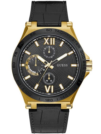 Mens RENEGADE Black Dial Genuine Leather Analogue Watch - Kamal Watch Company