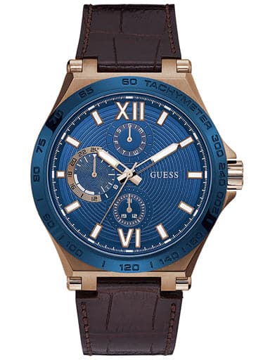 Mens RENEGADE Blue Dial Genuine Leather Analogue Watch - Kamal Watch Company