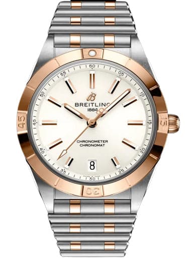 Breitling Chronomat Automatic 36 Stainless Steel & 18k Red Gold - White Watch - Kamal Watch Company