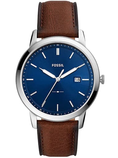 Fossil The Minimalist Solar-Powered Luggage Leather Watch - Kamal Watch Company