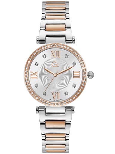 Gc Ladycrystal Mid Size Metal Watch