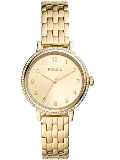 Fossil Reid Three-Hand Gold-Tone Stainless Steel Watch