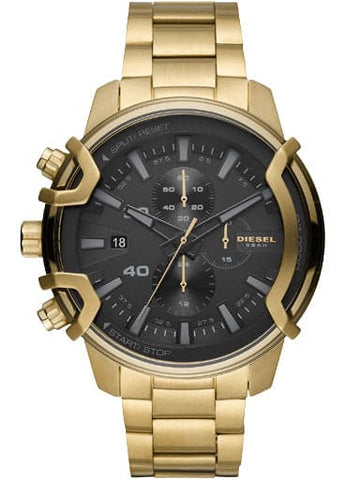 DIESEL Mens Griffed Gold Chronograph Watch - Kamal Watch Company