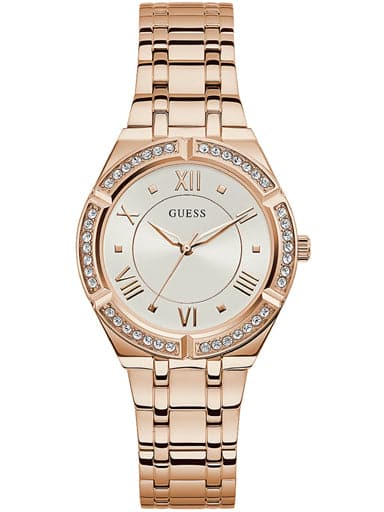 GUESS ROSE GOLD TONE CASE ROSE GOLD TONE STAINLESS STEEL WATCH - Kamal Watch Company