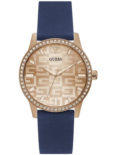 GUESS GOLD TONE CASE SILICONE STRAP WATCH - Kamal Watch Company
