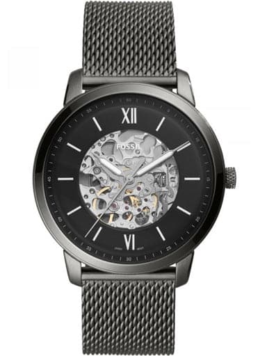 Fossil Neutra Automatic Smoke Stainless Steel Watch - Kamal Watch Company
