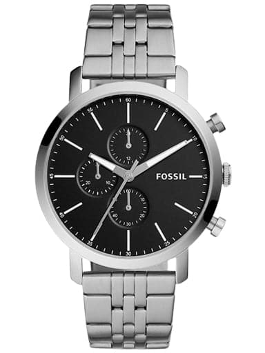 Fossil Luther Chronograph Stainless Steel Watch - Kamal Watch Company
