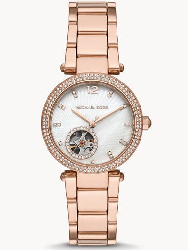 Michael Kors Parker Automatic Rose Gold-Tone Stainless Steel Watch MK9047 - Kamal Watch Company