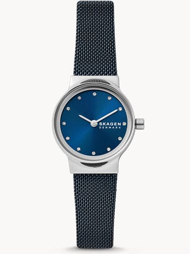 SKAGEN Freja Lille Two-Hand Ocean Blue Stainless Steel Mesh Watch SKW3008 - Kamal Watch Company