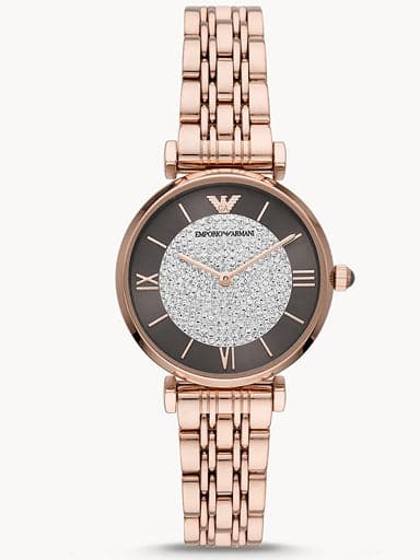 Emporio Armani Two-Hand Rose Gold Stainless Steel Watch AR11402I - Kamal Watch Company