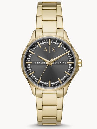 Armani Exchange Three-Hand Gold-Tone Stainless Steel Watch AX5257I - Kamal Watch Company