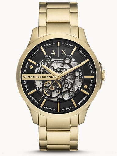 Armani Exchange Automatic Gold-Tone Stainless Steel Watch AX2419I - Kamal Watch Company