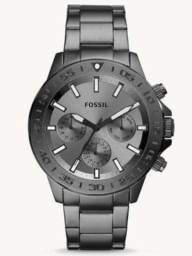 Fossil Bannon Multifunction Smoke Stainless Steel Watch BQ2491I - Kamal Watch Company