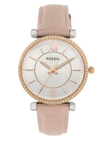 Fossil Carlie Three-Hand Blush Leather Watch ES4484 - Kamal Watch Company
