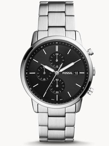 Fossil Minimalist Chronograph Stainless Steel Watch FS5847I - Kamal Watch Company