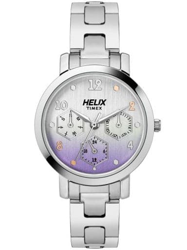 HELIX Trendy Bicolour Dial Multi Function Stainless Steel Bracelet Watch TW024HL32 - Kamal Watch Company