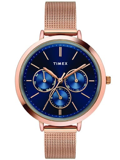 TIMEX STAR DUST MULTIFUNCTION ANALOG BLUE DIAL WOMEN'S WATCH TWEL14502 - Kamal Watch Company