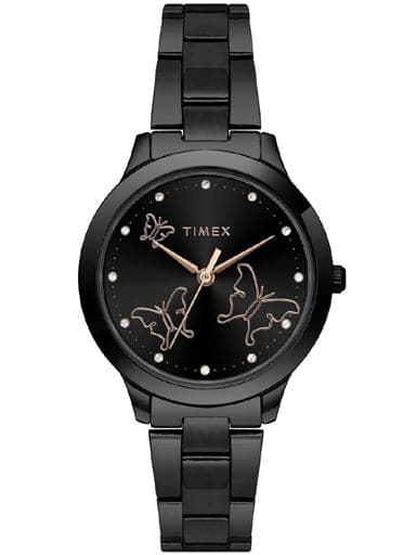 TIMEX ANALOG BLACK DIAL WOMEN'S WATCH TW000T633 - Kamal Watch Company