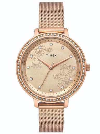 TIMEX ANALOG GOLD DIAL WOMEN'S WATCH TWEL14701 - Kamal Watch Company
