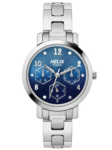 HELIX Trendy Bicolour Dial Multi Function Stainless Steel Bracelet Watch TW024HL33 - Kamal Watch Company