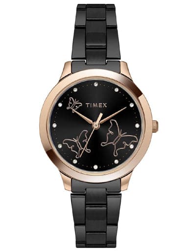 TIMEX ANALOG BLACK DIAL WOMEN'S WATCH TW000T630 - Kamal Watch Company
