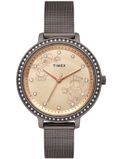 TIMEX ANALOG GOLD DIAL WOMEN'S WATCH TWEL14705 - Kamal Watch Company
