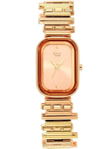 TITAN Love All Rose Gold Dial Two Toned Brass Strap Watch 95154KM01 - Kamal Watch Company