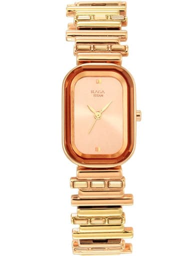 TITAN Love All Rose Gold Dial Two Toned Brass Strap Watch 95154KM01 - Kamal Watch Company