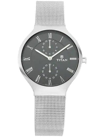 Titan Work Wear Slimline Black Dial Mesh Strap Men's Watch NP95068SM01 - Kamal Watch Company