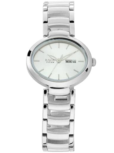 Titan Raga Viva Silver Dial Metal Strap Women's Watch NP2620SM01 - Kamal Watch Company