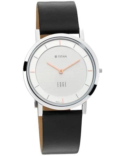 Titan Edge Ultra Slim Black Leather Men's Watch NP1595SL06 - Kamal Watch Company