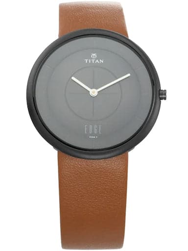 Titan Koishi By Edge Zen Black Dial Leather Strap Men's Watch NP1780NL01 - Kamal Watch Company