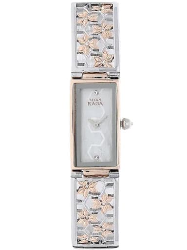 Titan Raga Mother of Pearl Dial Stainless Steel Strap Women's Watch NP9901KM01 - Kamal Watch Company
