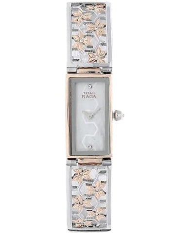 Titan Raga Mother of Pearl Dial Stainless Steel Strap Women's Watch NP9901KM01 - Kamal Watch Company