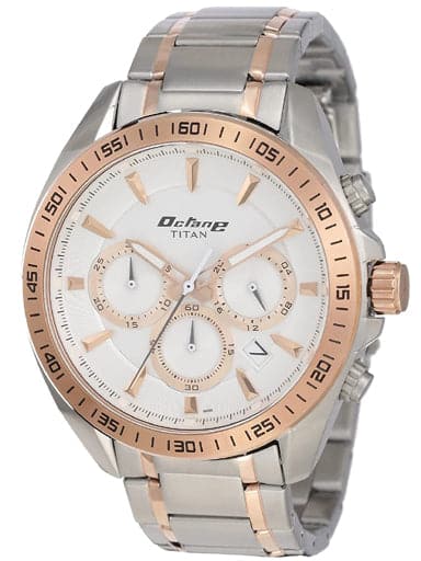 TITAN Octane White Dial Stainless Steel Strap Watch NP90103KM01 - Kamal Watch Company