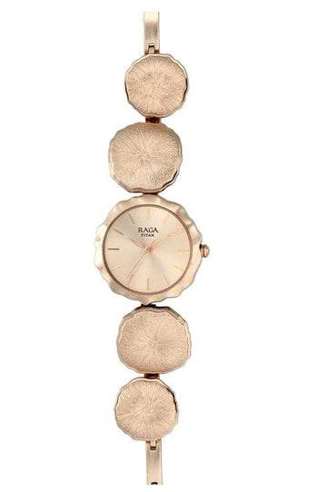Titan Aster By Raga Rose Gold Dial Watch For Women NP95096WM01 - Kamal Watch Company
