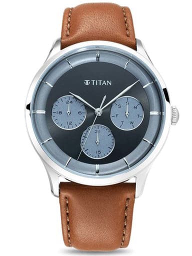 TITAN Black Dial with Stainless Steel Case 90125SL01 - Kamal Watch Company