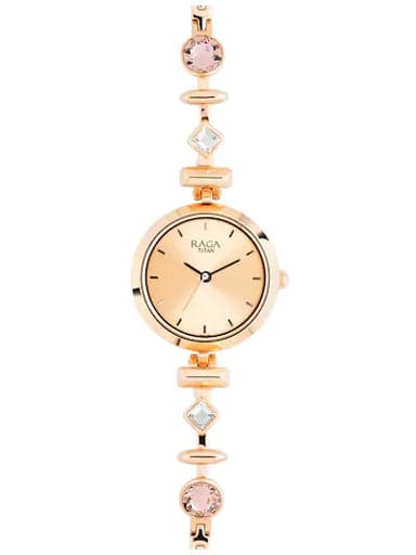 Titan Astrid From Raga Facets Rose Gold Dial Women's Watch NP2606WM06 - Kamal Watch Company