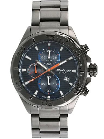 Titan Octane Blue Dial Stainless Steel Strap Men's Watch NN90087QM01 - Kamal Watch Company