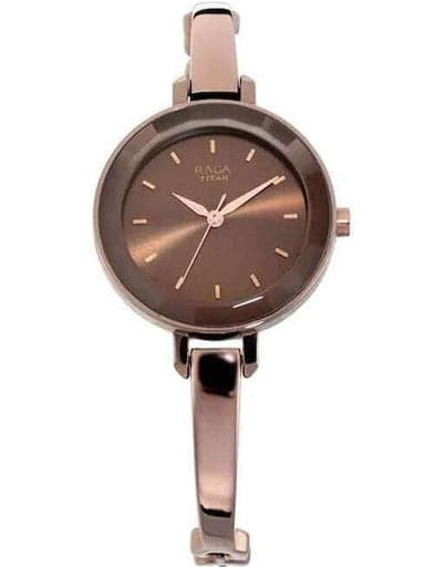 TITAN Raga Brown Dial Metal Strap Watch NP2575QM02 - Kamal Watch Company