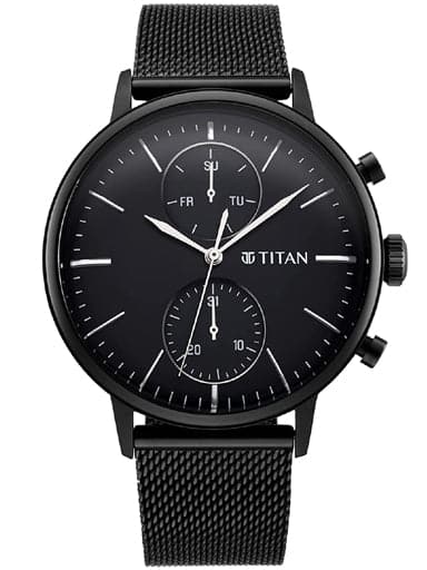 Titan Light Leathers IV Analog Black Dial Men's Watch 90135NM01 - Kamal Watch Company