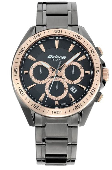 Titan Octane Black Dial Black Stainless Steel Strap Men's Watch NN90103KM03 - Kamal Watch Company